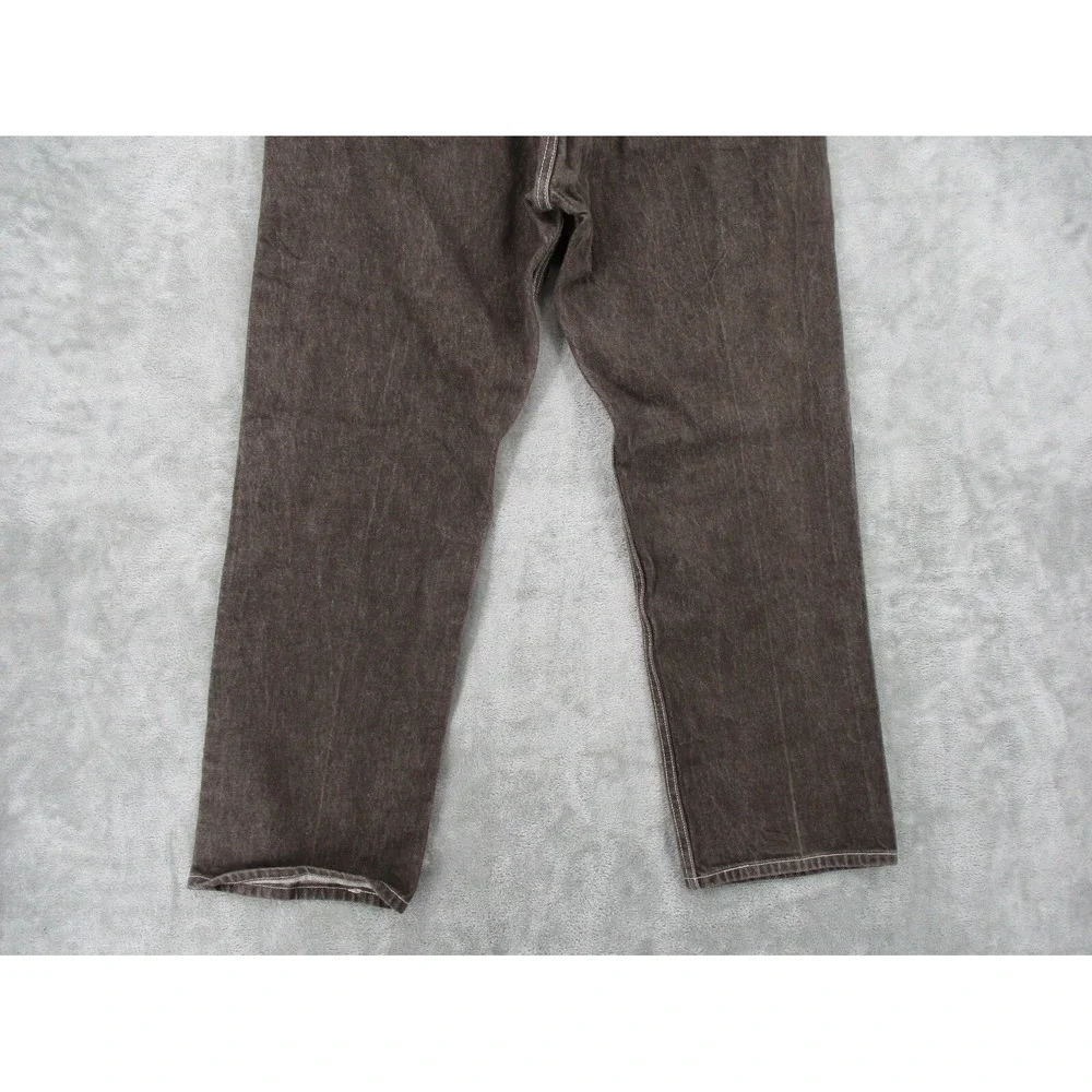 Levis 501 Jeans Mens Size 40 Button Fly Straight Leg Y2K Brown Cotton Pockets